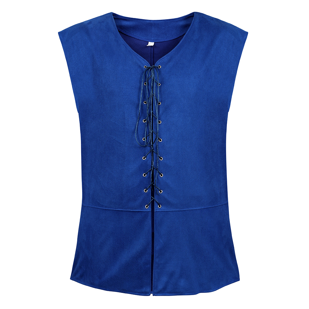 Déguisement viking gilet de Pirate bleu