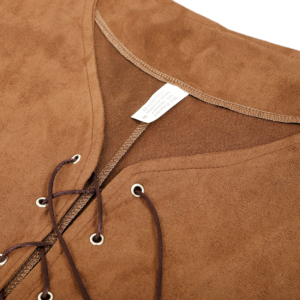 Déguisement viking gilet de Pirate marron — vue 3