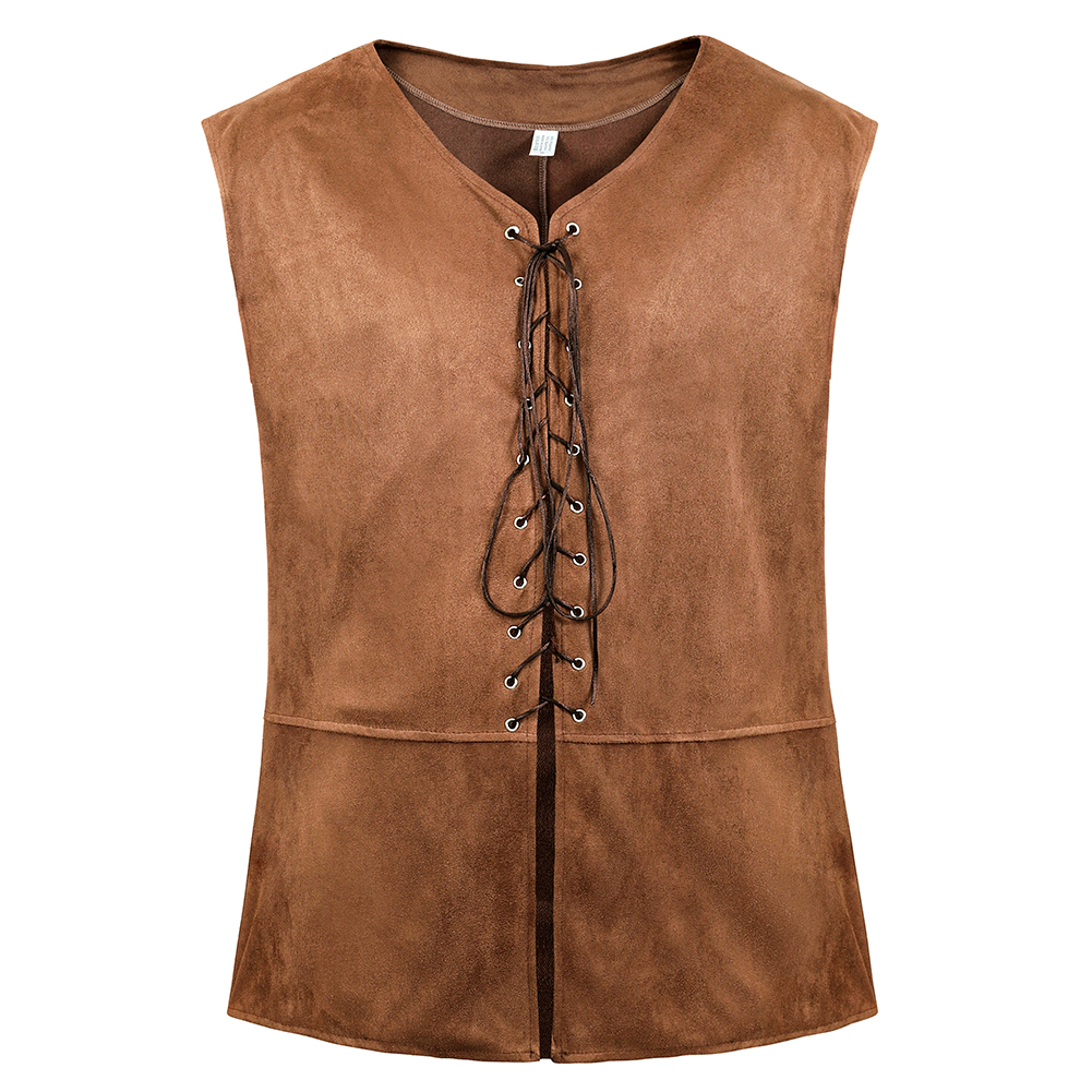Déguisement viking gilet de Pirate marron