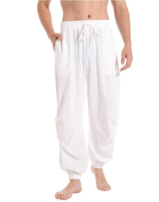 Déguisement viking pantalon de guerrier blanc