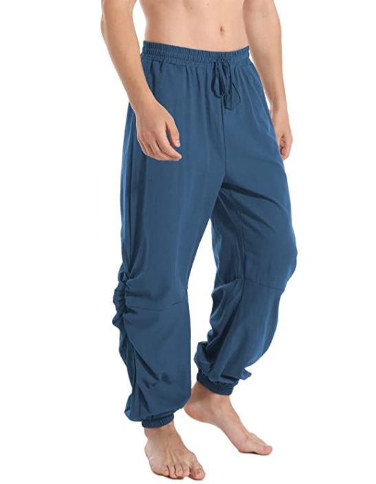 Déguisement viking pantalon de guerrier bleu