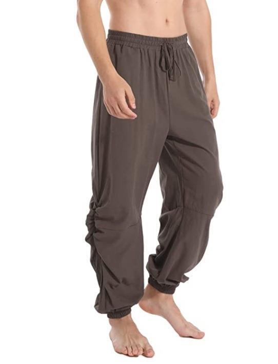 Déguisement viking pantalon de guerrier marron clair