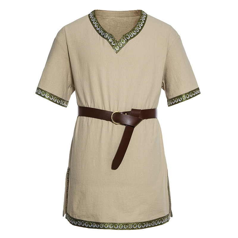 Déguisement viking tunique médiéval beige