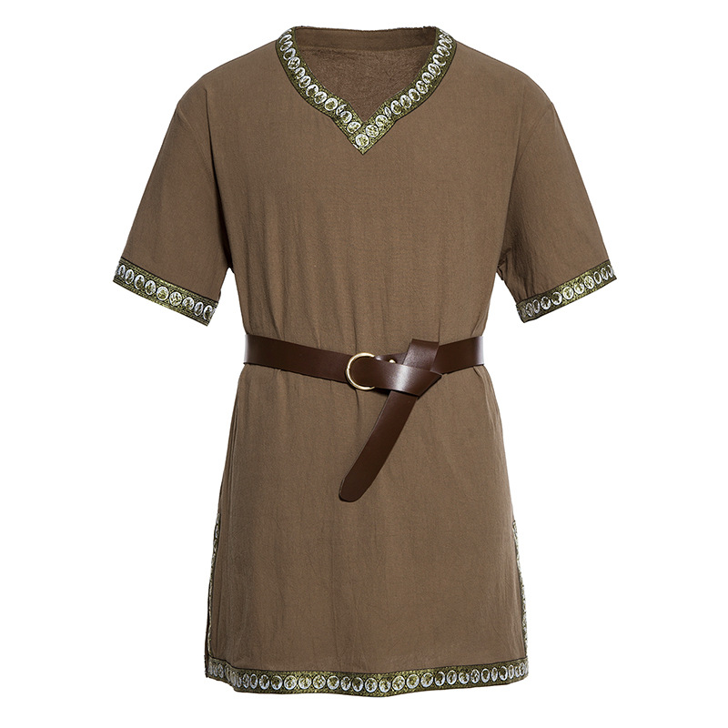Déguisement viking tunique médiéval kaki