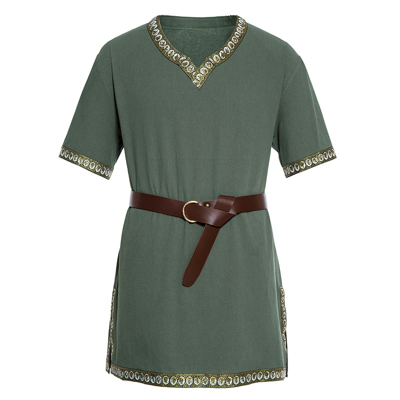 Déguisement viking tunique médiéval vert