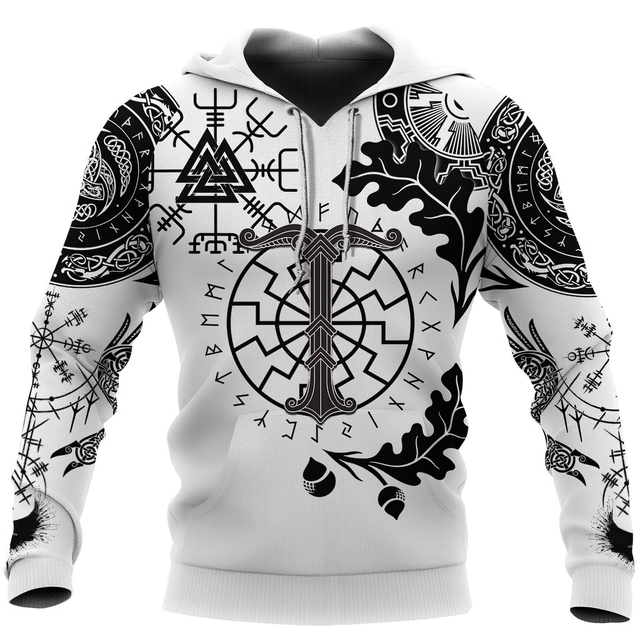 Hoodie viking Énigme Runique et Vegvisir