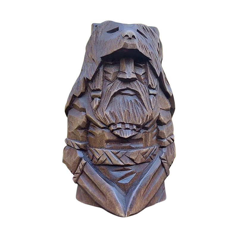 Statuette Viking en bois dieux nordiques Tyr — vue 2