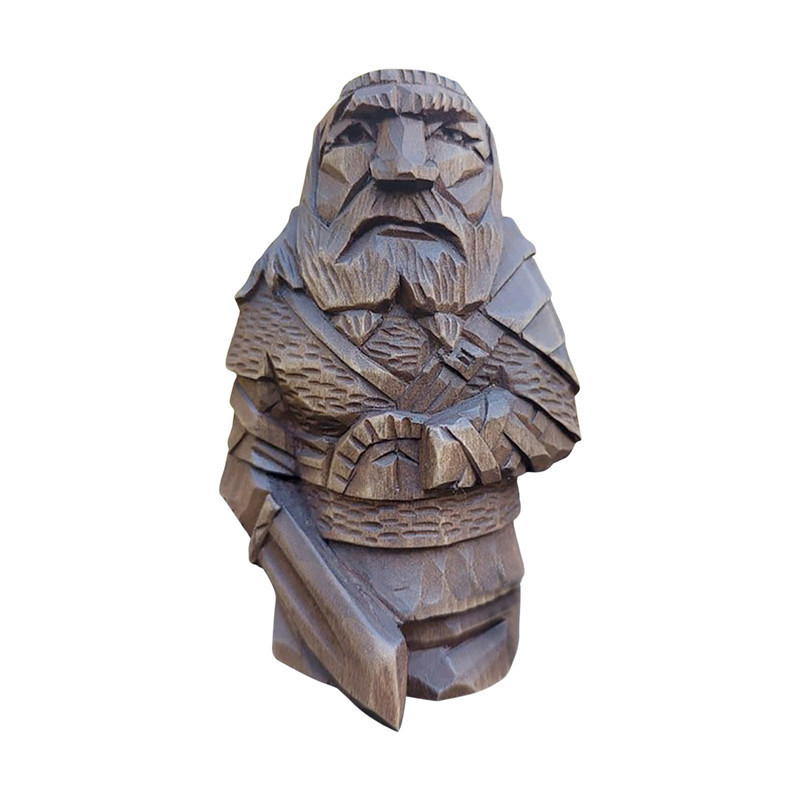 Statuette Viking en bois dieux nordiques viking — vue 2