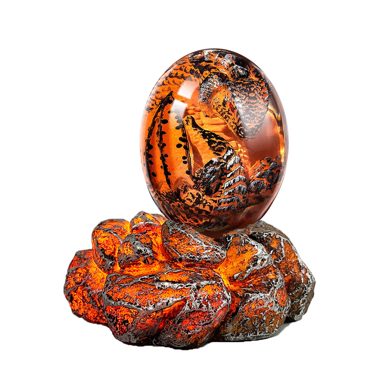 Statuette viking Œuf de Dragon de feu