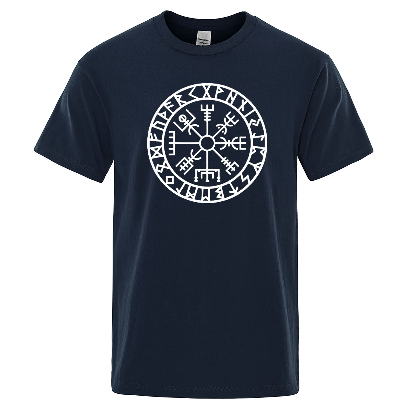 T-shirt Viking Odin Runes Valhalla bleu foncé