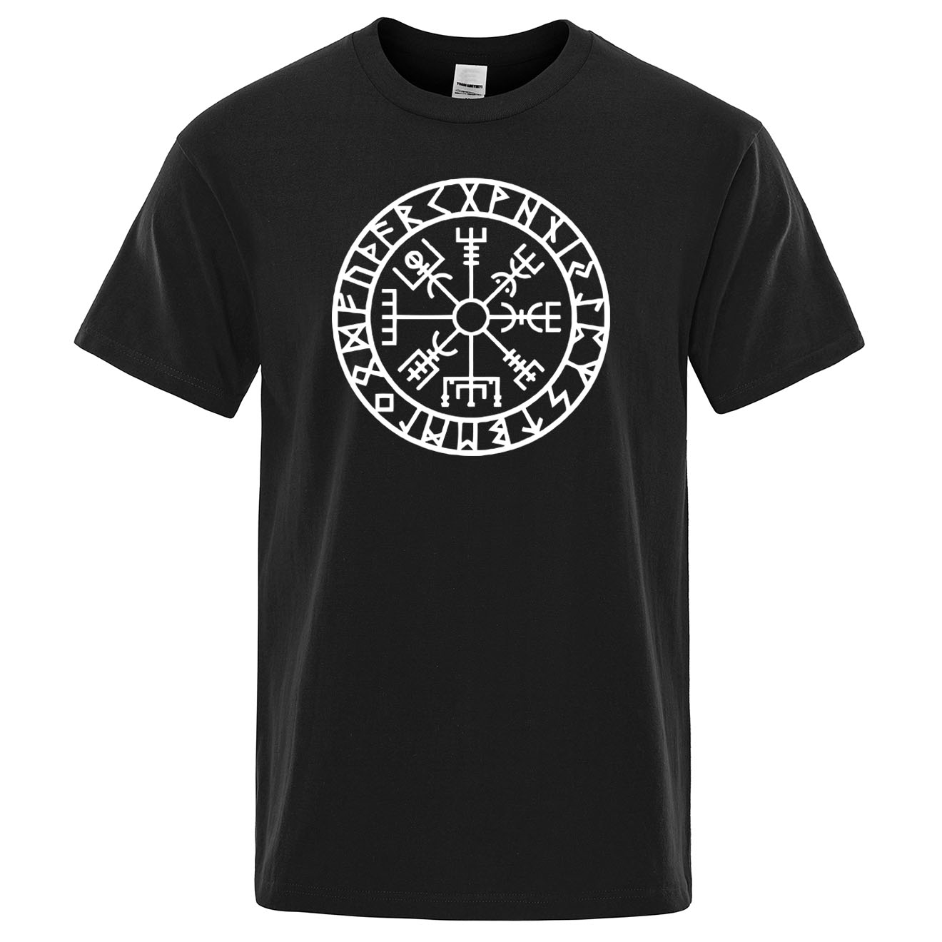 T-shirt Viking Odin Runes Valhalla noir