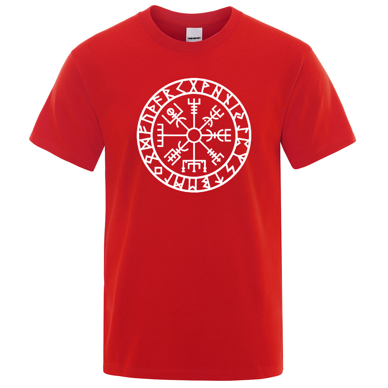 T-shirt Viking Odin Runes Valhalla rouge