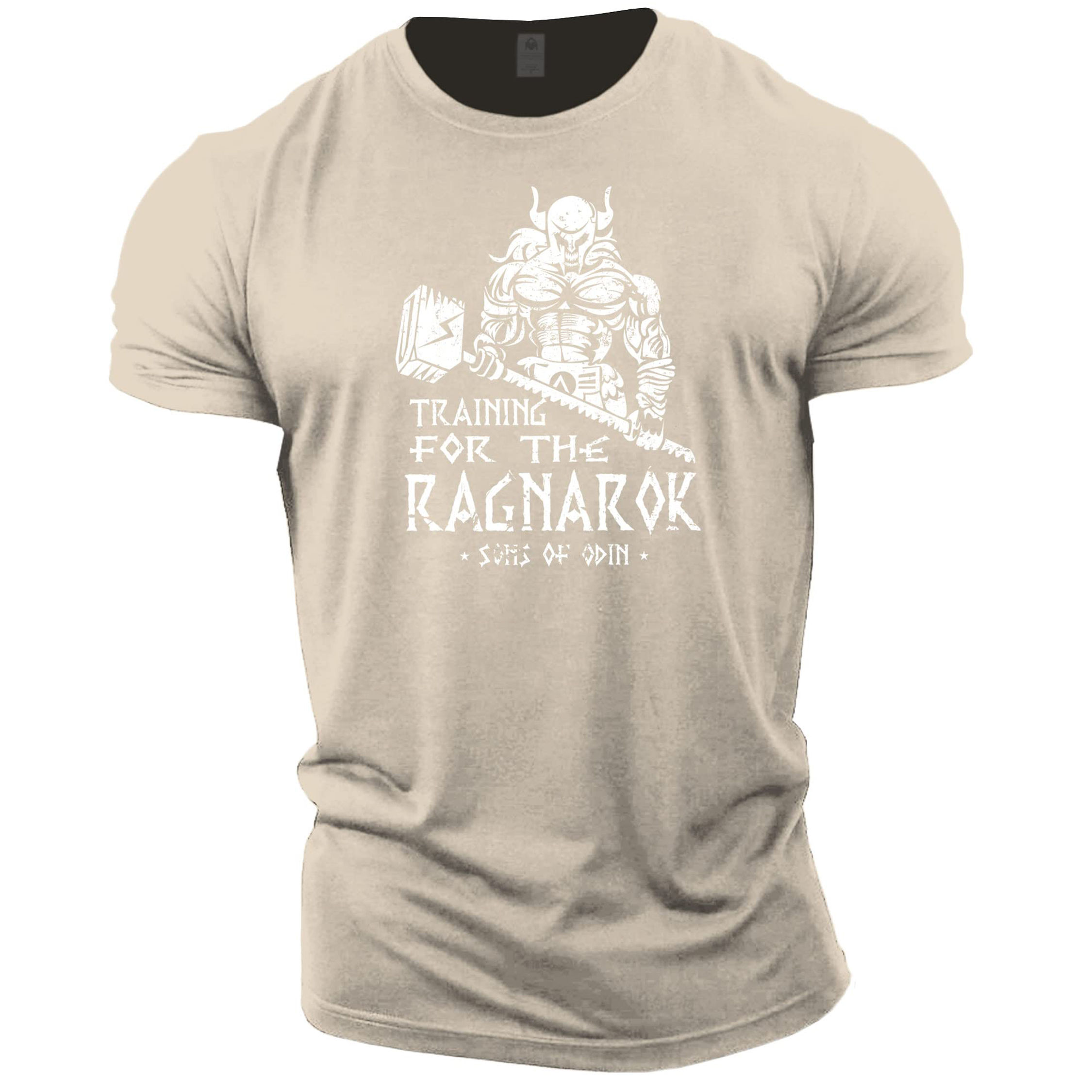 T-shirt Viking training for ragnarok beige