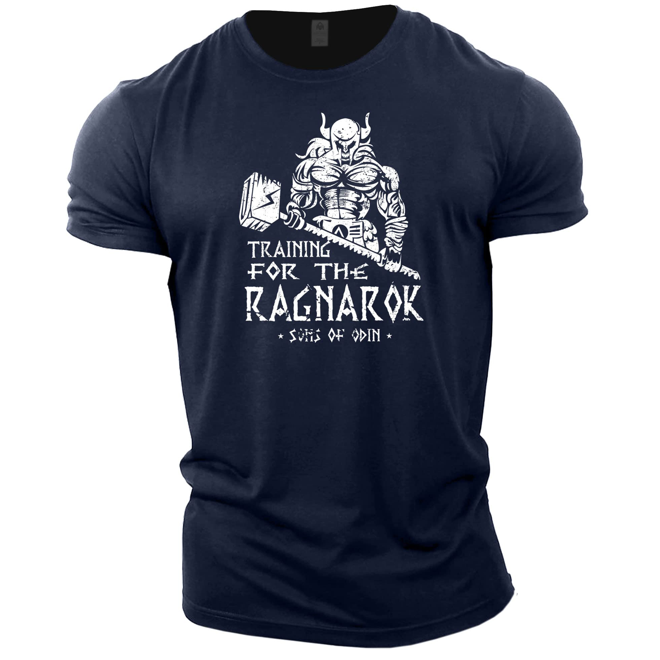 T-shirt Viking training for ragnarok bleu foncé