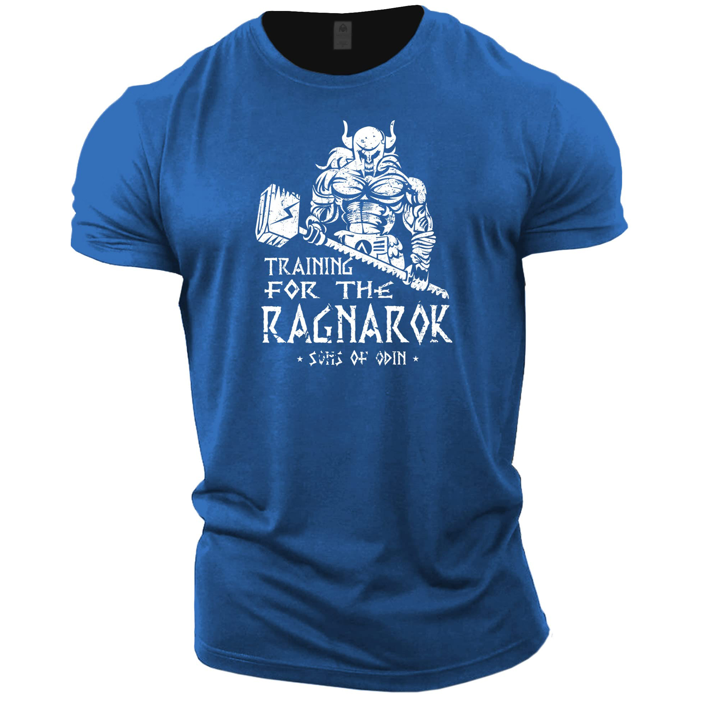 T-shirt Viking training for ragnarok bleu