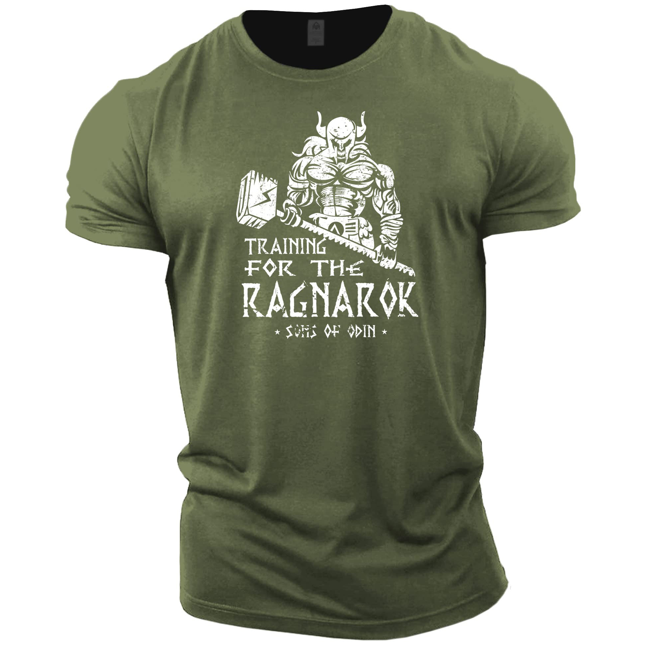 T-shirt Viking training for ragnarok kaki