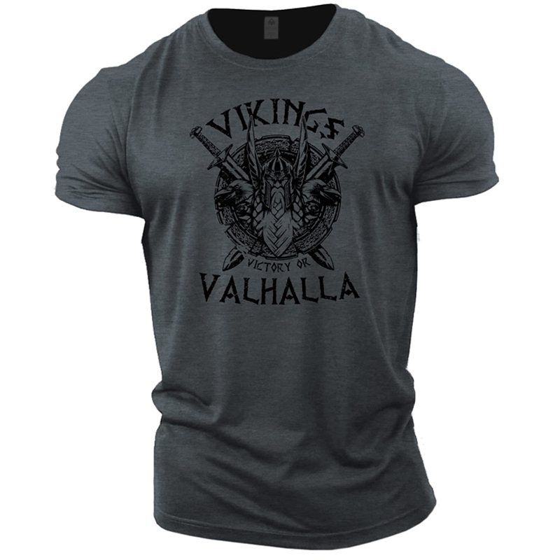 T-shirt Viking victory or valhalla antracite