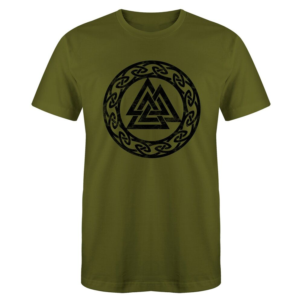 T-shirt viking Valknut rune kaki
