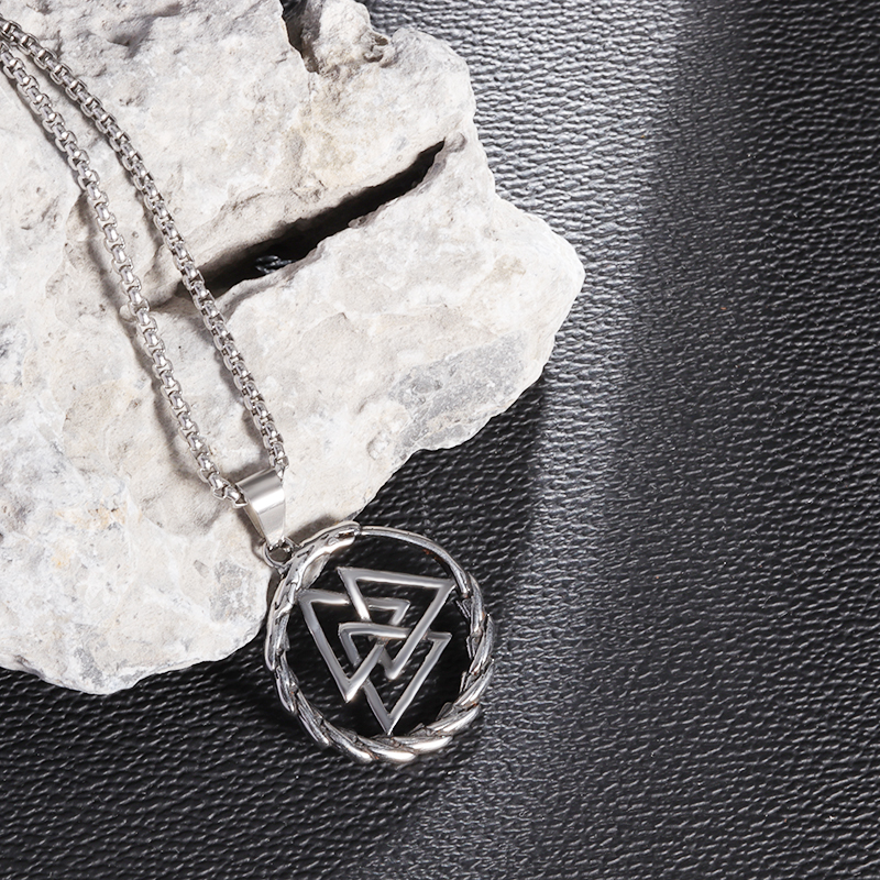 Collier viking Valknut avec dragon gardien des âmes — vue 3