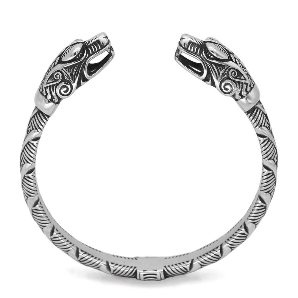Bracelet viking loyauté dragon scandinave — vue 3