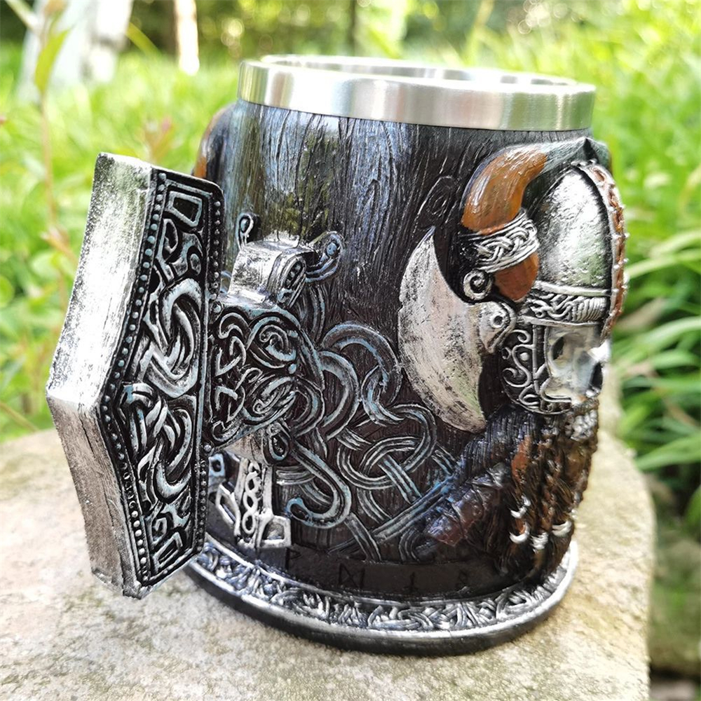 Chope Viking tête de guerrier — vue 2