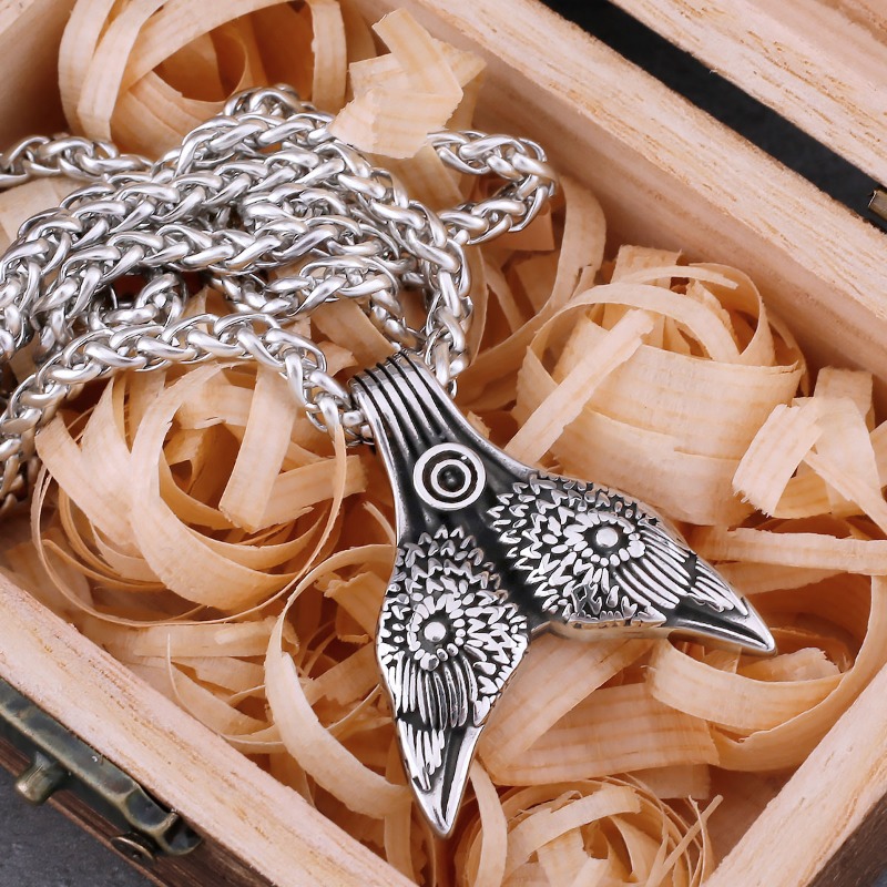 Collier viking tête de Corbeaux — vue 3