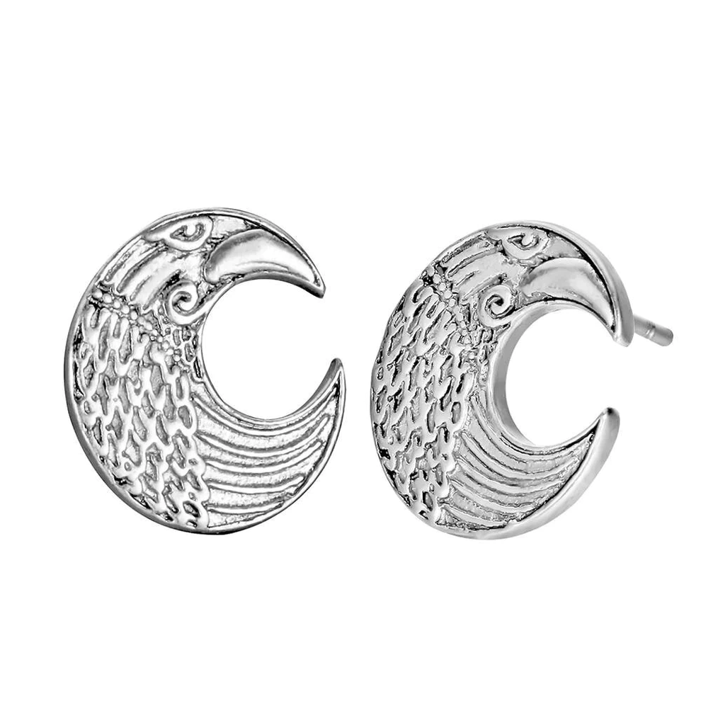 Boucles d'Oreilles Viking Hugin &amp; Munin Argentées