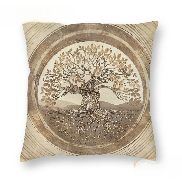 Coussin Viking Arbre du Midgard