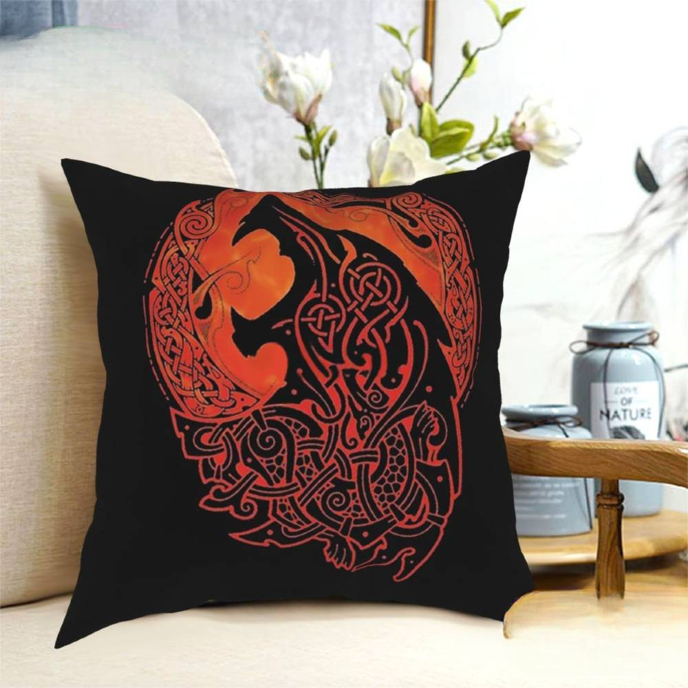 Coussin Viking Loup Fenrir — vue 2