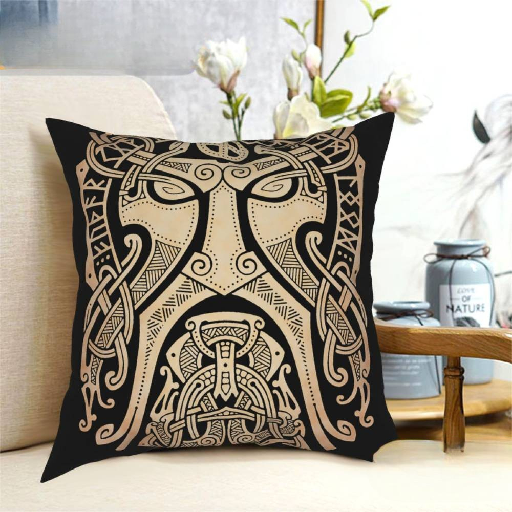 Coussin Viking Masque de Thor — vue 2