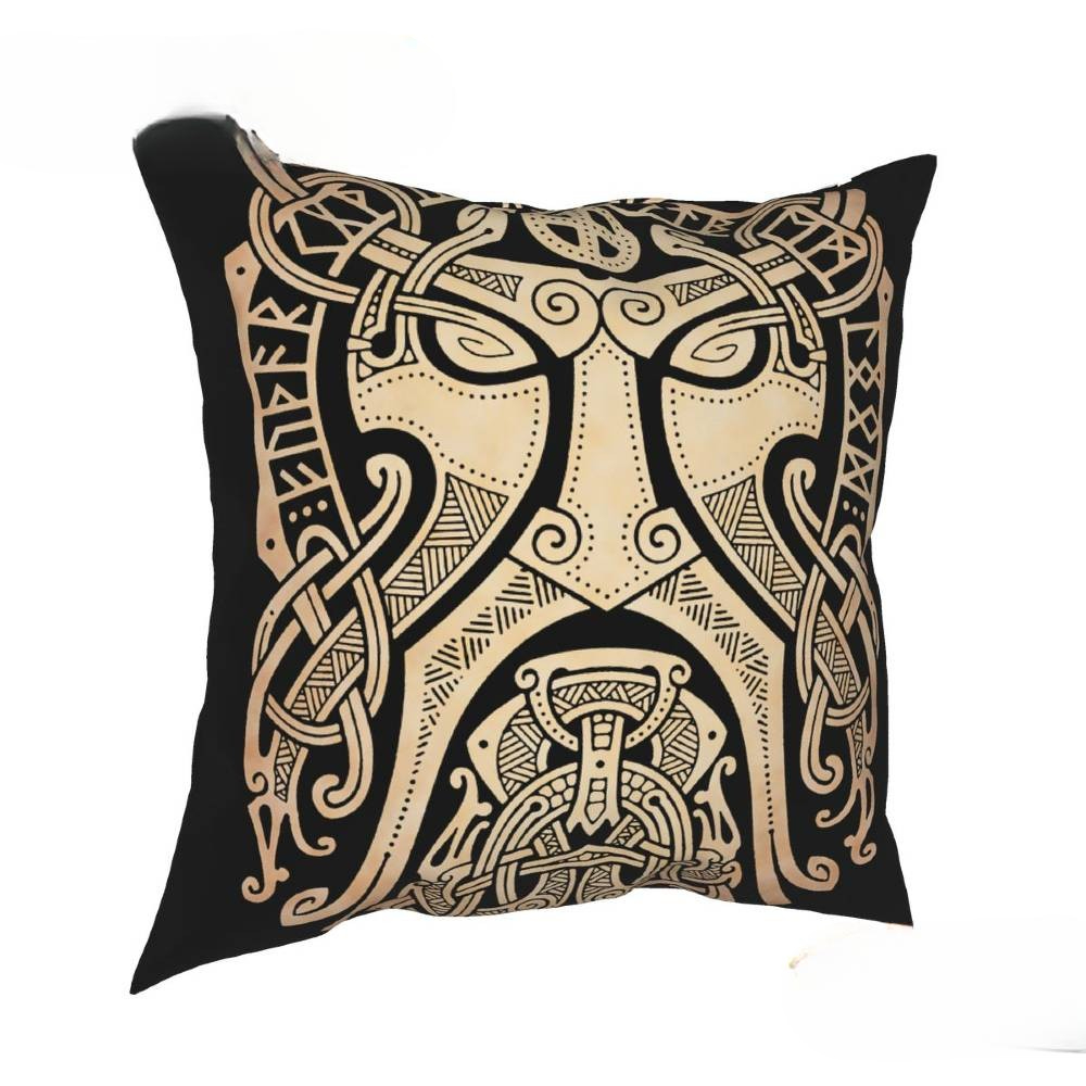 Coussin Viking Masque de Thor