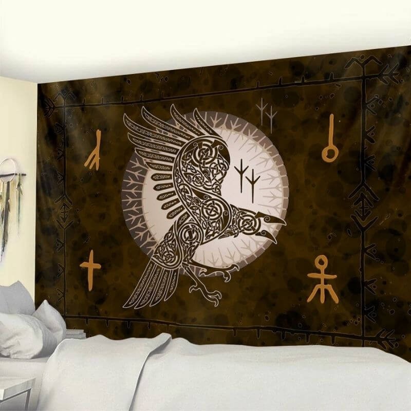 Drapeau Viking Hugin et Munin — vue 3