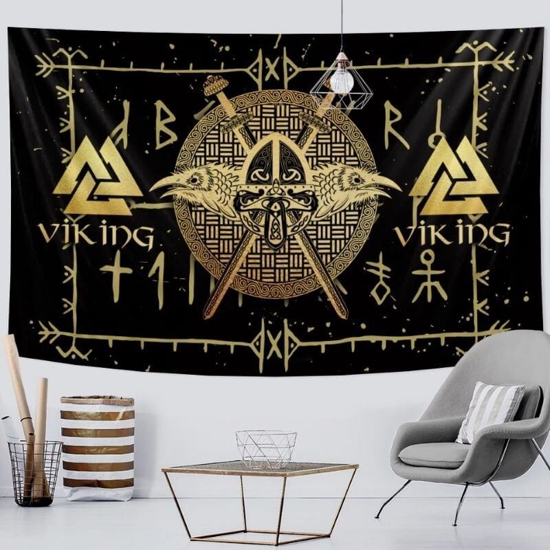 Drapeau Viking Hugin et Munin — vue 2
