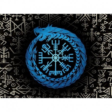 Drapeau Viking - Serpent Jörmungand