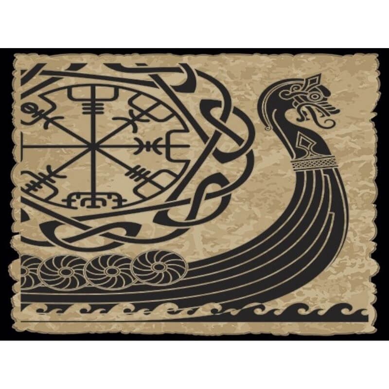 Drapeau Viking Snekkja — vue 3