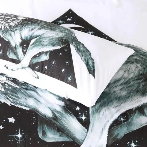 HOUSSE DE COUETTE LOUP MOTIFS CRISTALLISÉS — vue 2
