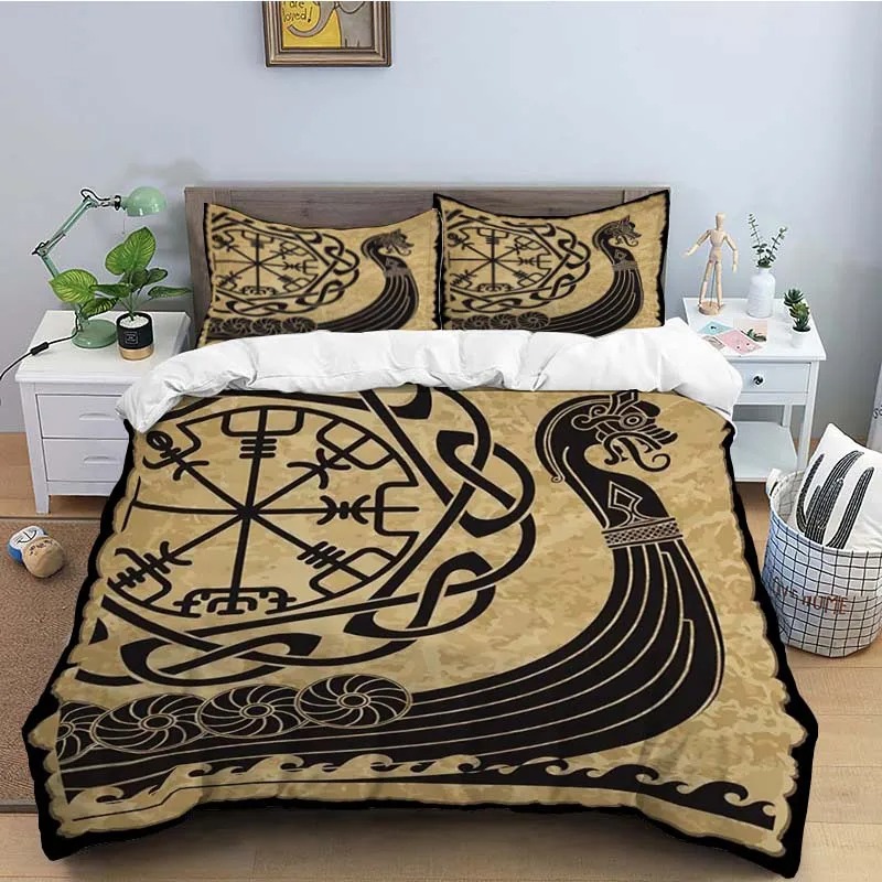Housse de couette viking drakkar de combat