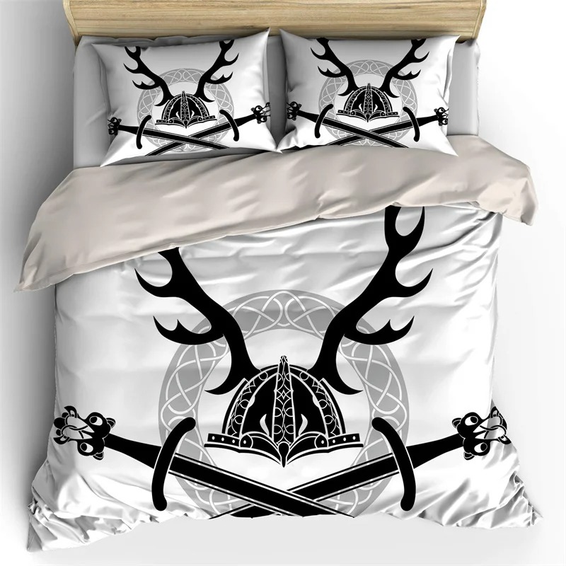 Housse de couette viking epées dragon