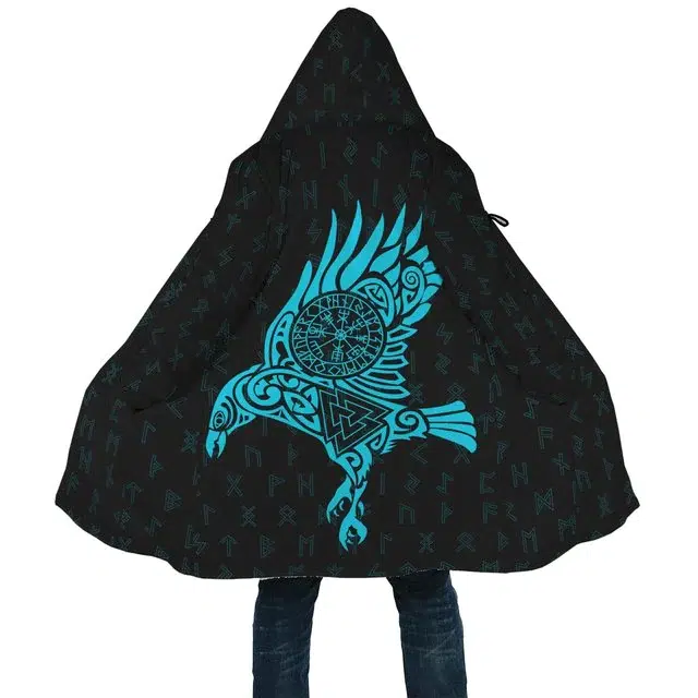 MANTEAU VIKING CORBEAU HUGIN