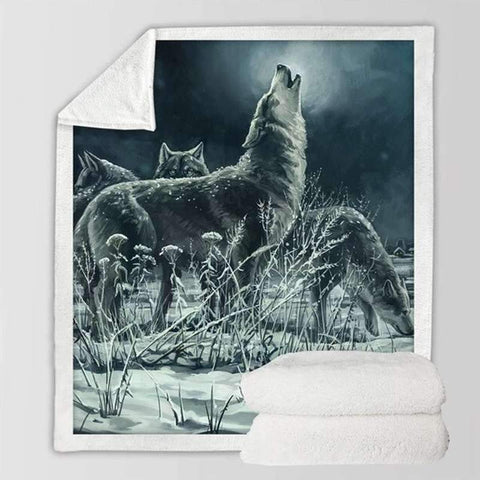PLAID LOUP ALPHA GRIS — vue 2