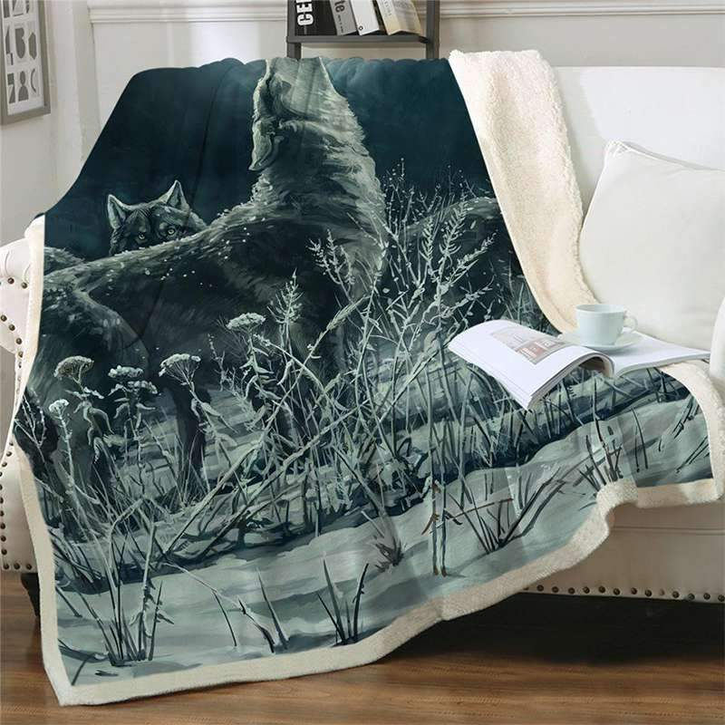 PLAID LOUP ALPHA GRIS