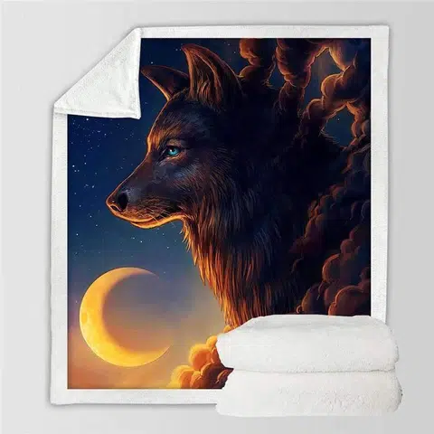 PLAID LOUP CROISSANT DE LUNE — vue 2