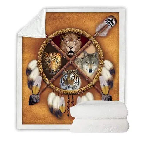 PLAID LOUP PEAU SAUVAGE — vue 2