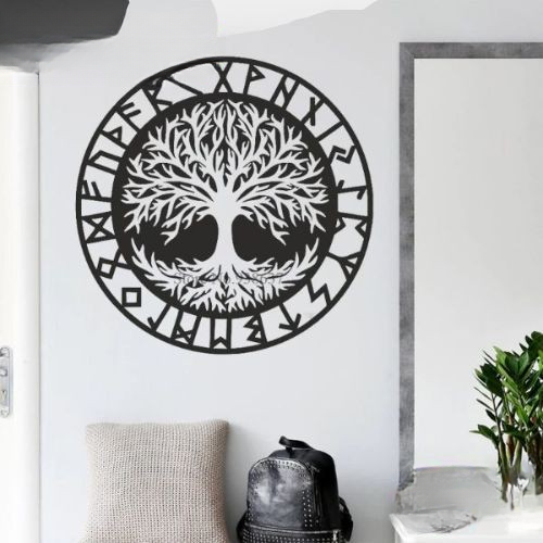 Stickers Arbre De Vie Nordique | Noir et Blanc — vue 2