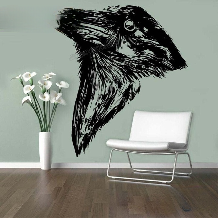 Stickers Corbeau | Noir et Blanc — vue 2