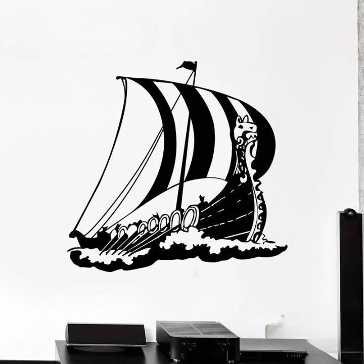 Stickers Drakkar Floki | Noir et Blanc — vue 2