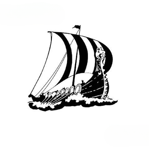 Stickers Drakkar Floki | Noir et Blanc