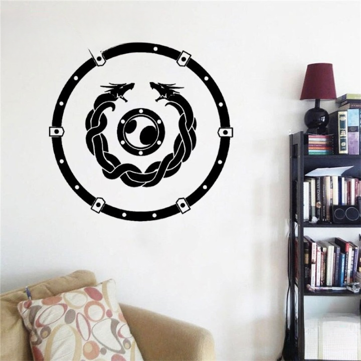 Stickers Loup Scandinave | Noir et Blanc — vue 2
