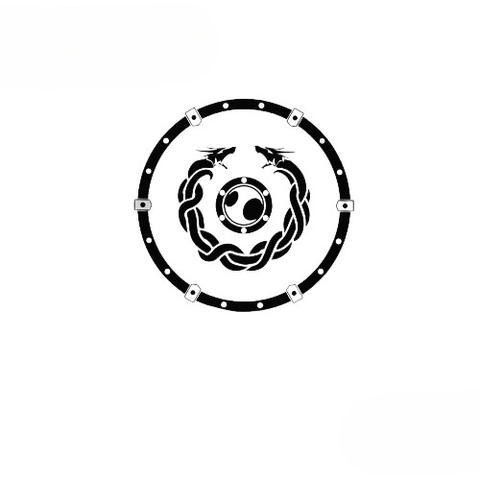 Stickers Loup Scandinave | Noir et Blanc