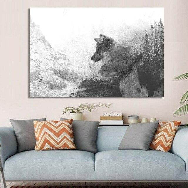TABLEAU DU LOUP DES MONTAGNES
